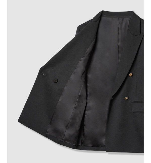 LOULOU WILLOUGHBY「【LOULOU WILLOUGHBY】ウール混チノダブルジャケット」|テーラードジャケット|