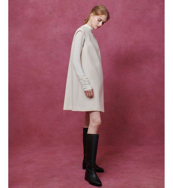 LOULOU WILLOUGHBY「【LOULOU WILLOUGHBY】ビーバーステンカラーワンピース」|ワンピース|