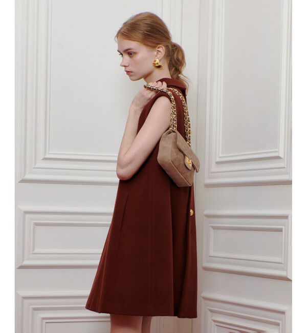 LOULOU WILLOUGHBY「【LOULOU WILLOUGHBY】ビーバーステンカラーワンピース」|ワンピース|