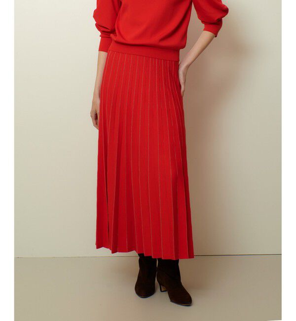 allureville「ソウバリシアーコンビプリーツスカート」|スカート|