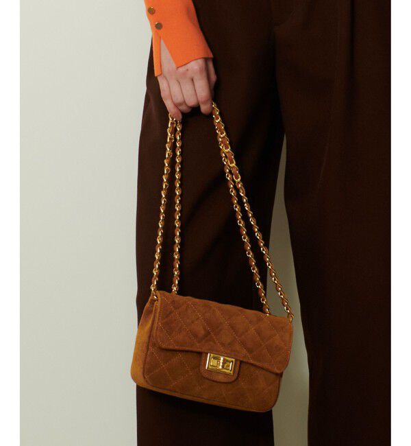 allureville「キルティングチェーン ショルダーバッグ」|ショルダー・メッセンジャー|キャメル