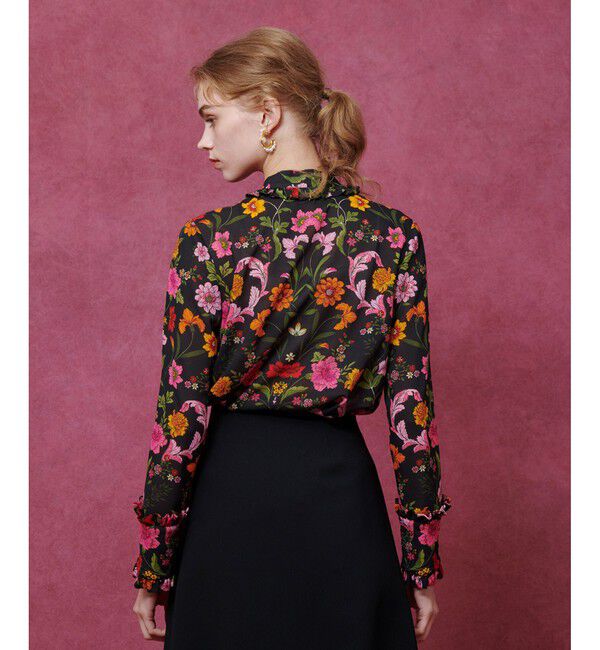 LOULOU WILLOUGHBY「【LOULOU WILLOUGHBY】シンメトリーフラワーリボンブラウス」|シャツ・ブラウス|