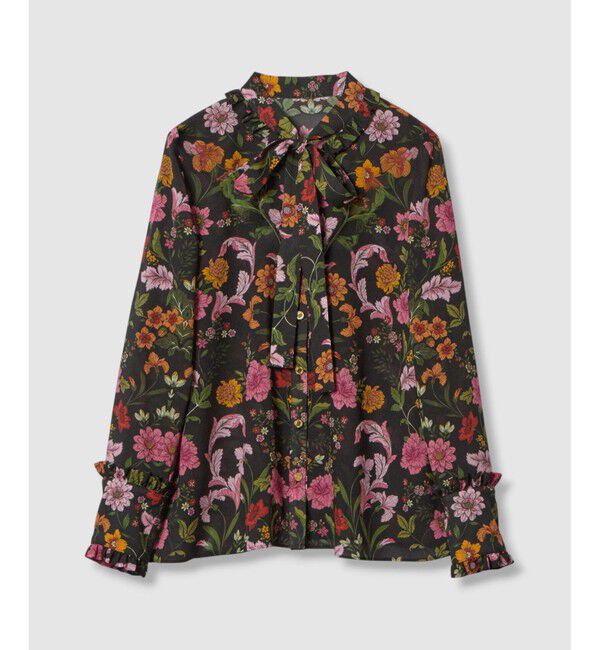 LOULOU WILLOUGHBY「【LOULOU WILLOUGHBY】シンメトリーフラワーリボンブラウス」|シャツ・ブラウス|