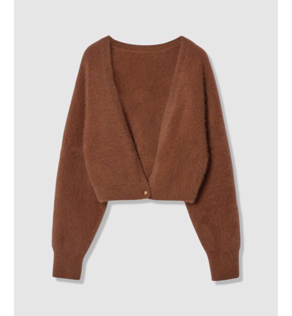 LOULOU WILLOUGHBY「【LOULOU WILLOUGHBY】カシミヤブレンドファー加工Ｖカーディガン」|カーディガン|