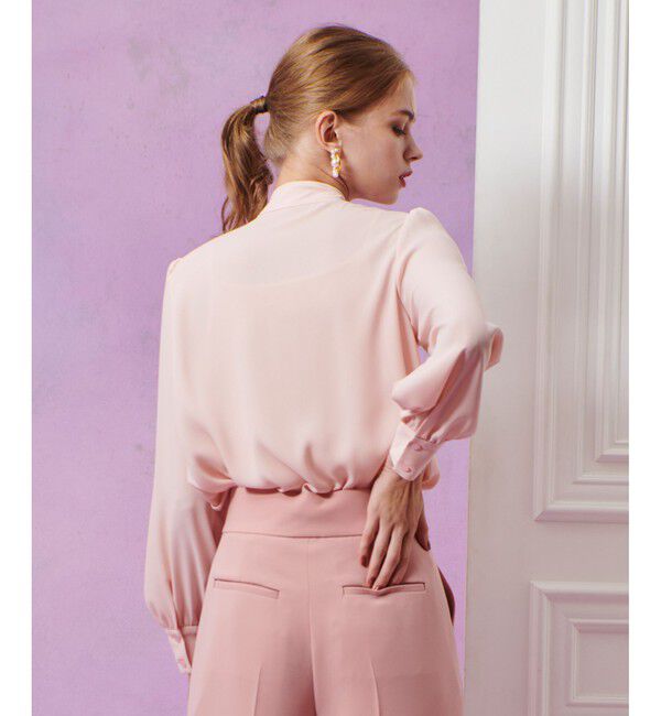 LOULOU WILLOUGHBY「【LOULOU WILLOUGHBY】ペタルフリルボウタイブラウス」|シャツ・ブラウス|