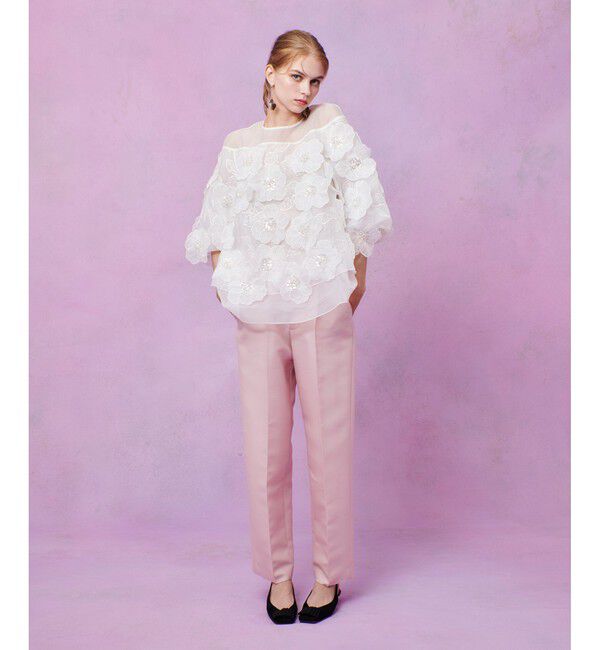 LOULOU WILLOUGHBY「【LOULOU WILLOUGHBY】オーガンフラワーブラウス」|シャツ・ブラウス|