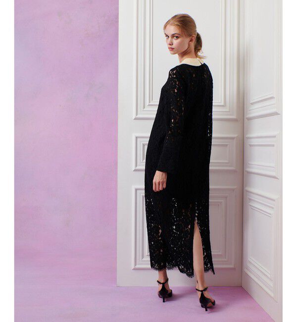 LOULOU WILLOUGHBY「【LOULOU WILLOUGHBY】パールネックレースワンピース」|ワンピース|