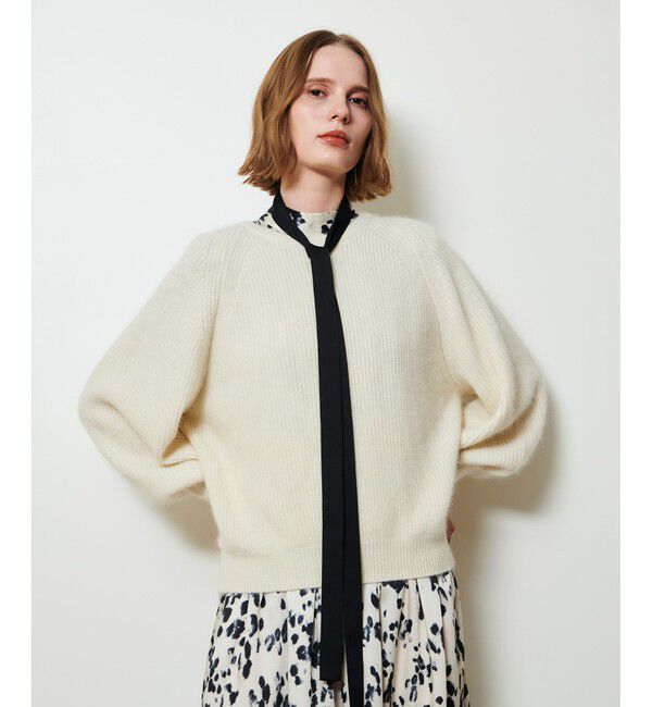 allureville「片畦プルオーバー」|ニット・セーター|オフホワイト