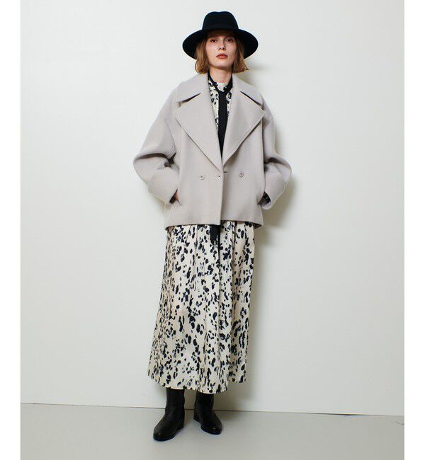 allureville「メルトンコクーンミドルコート」|ダッフルコート|