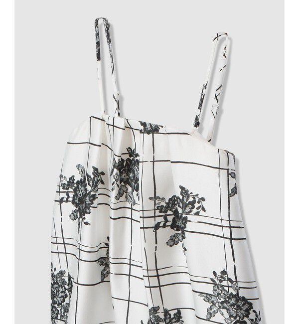 LOULOU WILLOUGHBY「【LOULOU WILLOUGHBY】SILK COフラワーチェックワンピース」|ワンピース|