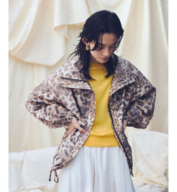 allureville「【ATELIER Line】レオパプリントスタンドカラーブルゾン」|ブルゾン・スタジャン|