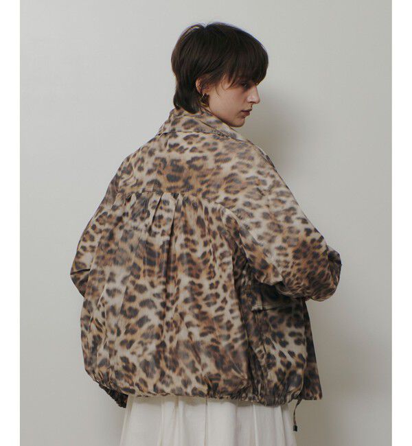 allureville「【ATELIER Line】レオパプリントスタンドカラーブルゾン」|ブルゾン・スタジャン|