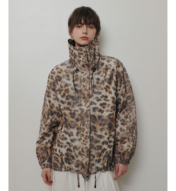 allureville「【ATELIER Line】レオパプリントスタンドカラーブルゾン」|ブルゾン・スタジャン|