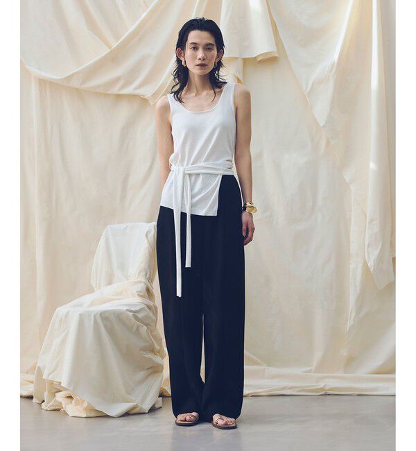 allureville「【ATELIER Line】トリッカーダブルクロスバルーンパンツ」|チノ|ブラック