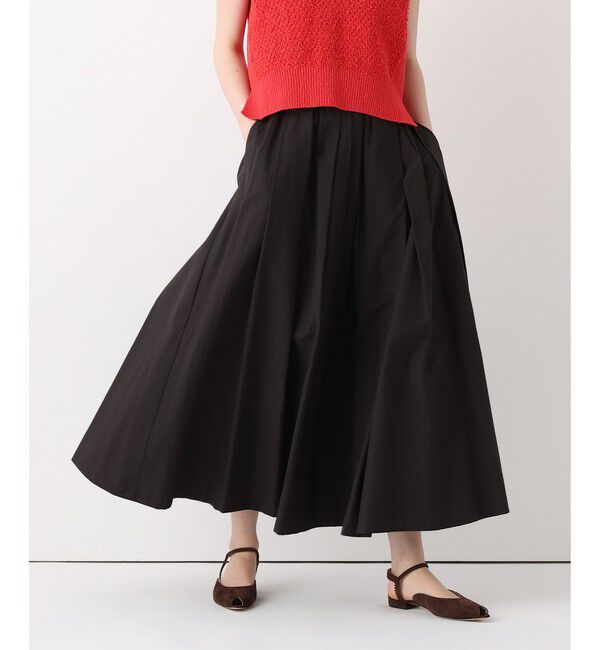 allureville「【ATELIER Line】タイプライターイレギュラータックスカート」|スカート|ブラック