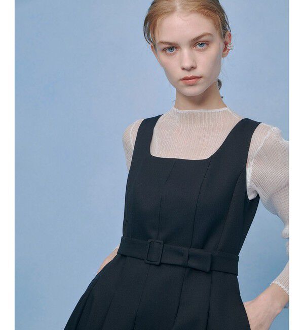 LOULOU WILLOUGHBY「【LOULOU WILLOUGHBY】ポリツイルジャンパーワンピース」|ワンピース|ブラック