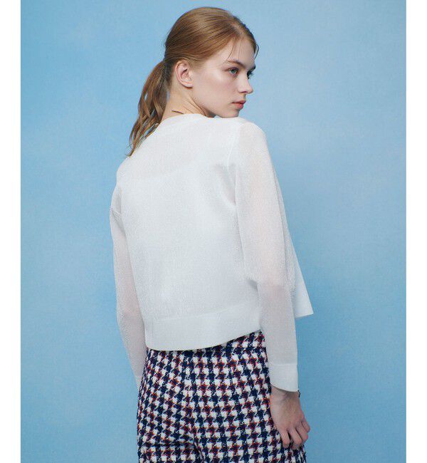 LOULOU WILLOUGHBY「【LOULOU WILLOUGHBY】シアージャガードカーディガン」|カーディガン|