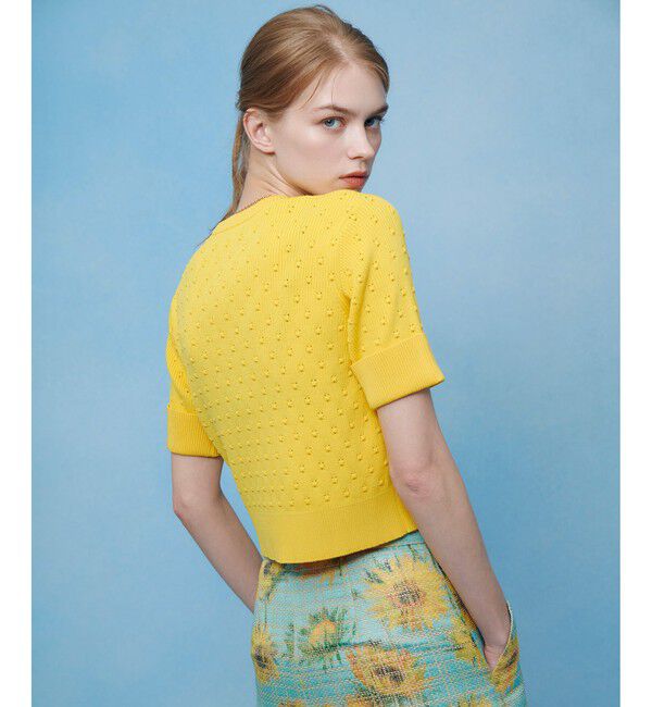 LOULOU WILLOUGHBY「【LOULOU WILLOUGHBY】アイレット半袖カーディガン」|カーディガン|