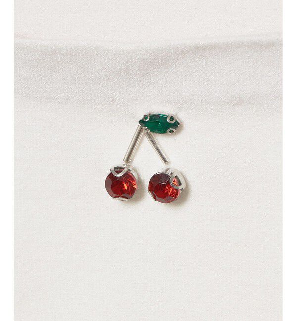 LOULOU WILLOUGHBY「【LOULOU WILLOUGHBY】CHERRY ビジューポロ」|ポロシャツ|