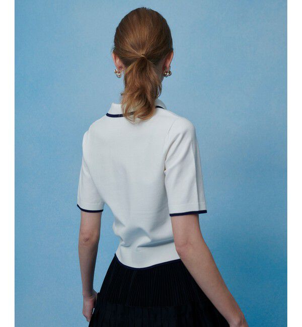 LOULOU WILLOUGHBY「【LOULOU WILLOUGHBY】CHERRY ビジューポロ」|ポロシャツ|