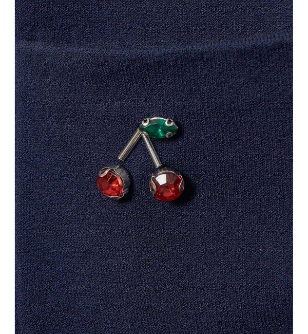 LOULOU WILLOUGHBY「【LOULOU WILLOUGHBY】CHERRY ビジューポロ」|ポロシャツ|