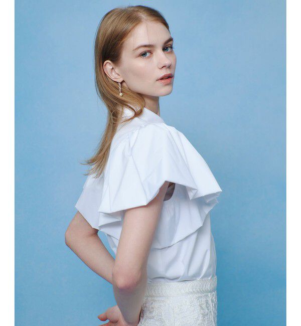 LOULOU WILLOUGHBY「【LOULOU WILLOUGHBY】バルーンスリーブシャツブラウス」|シャツ・ブラウス|