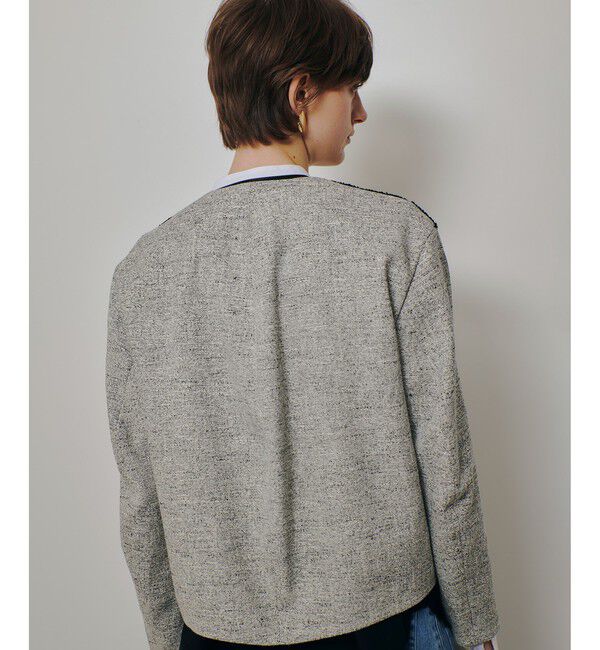 allureville「ミックスツイードノーカラージャケット」|ノーカラージャケット|