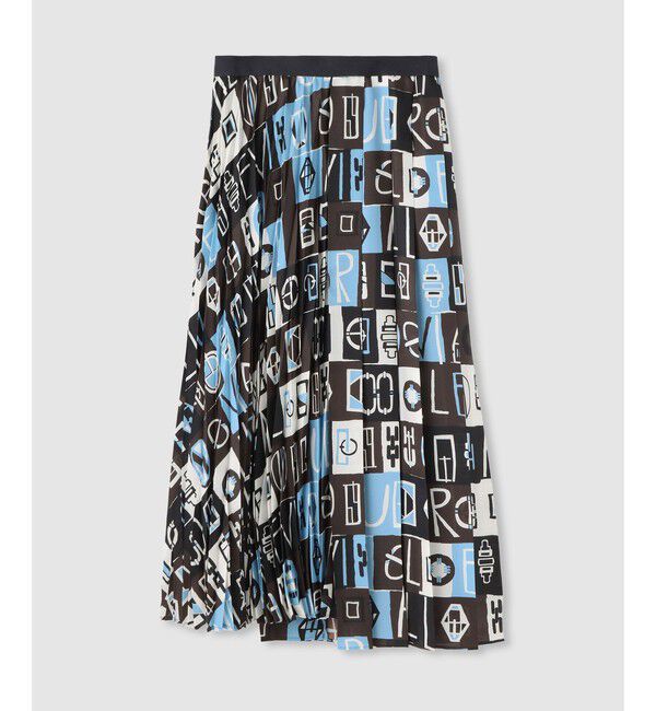 allureville「パッチワークプリントプリーツスカート」|スカート|