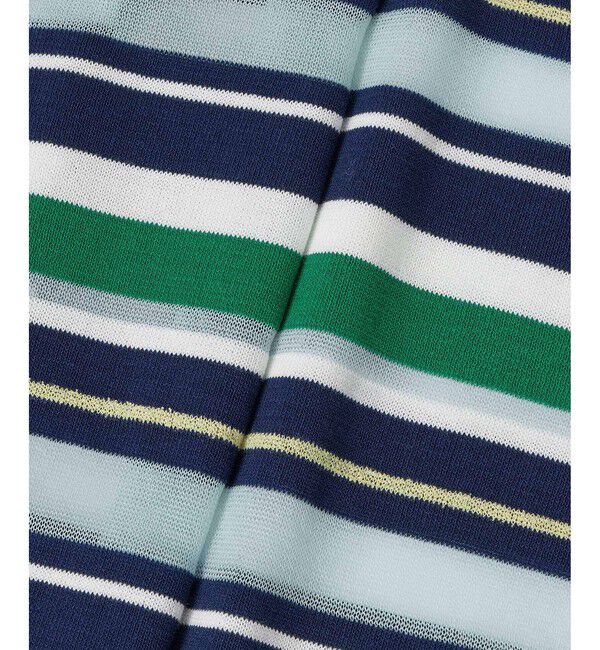 allureville「異素材ＭＩＸマルチボーダープルオーバー」|ニット・セーター|