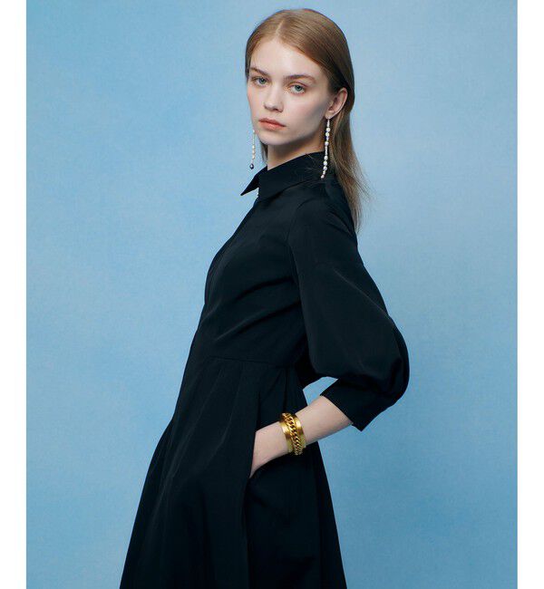 LOULOU WILLOUGHBY「【LOULOU WILLOUGHBY】タックパフシャツワンピース」|ワンピース|