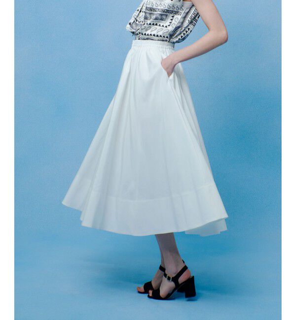 LOULOU WILLOUGHBY「【LOULOU WILLOUGHBY】ポリエステルコットングログランギャザースカート」|スカート|