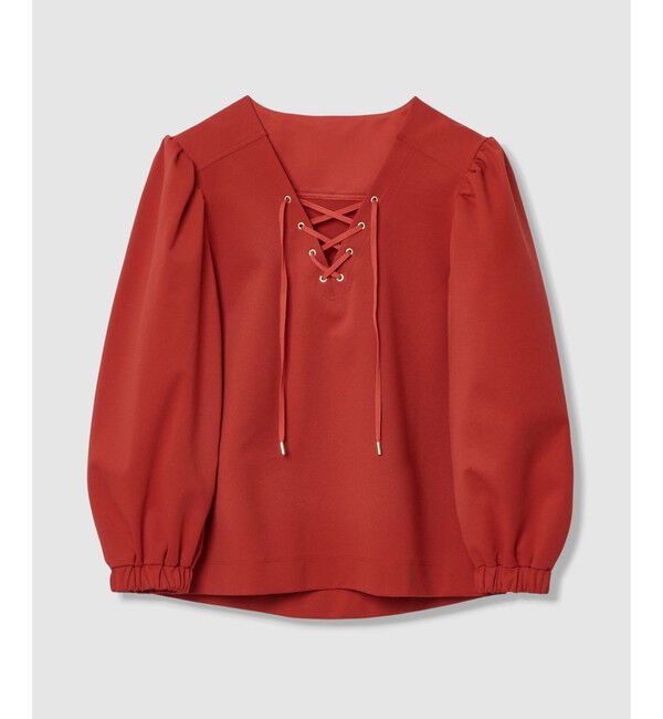 LOULOU WILLOUGHBY「【LOULOU WILLOUGHBY】モックロディレースアップマリンプルオーバー」|Tシャツ・カットソー|