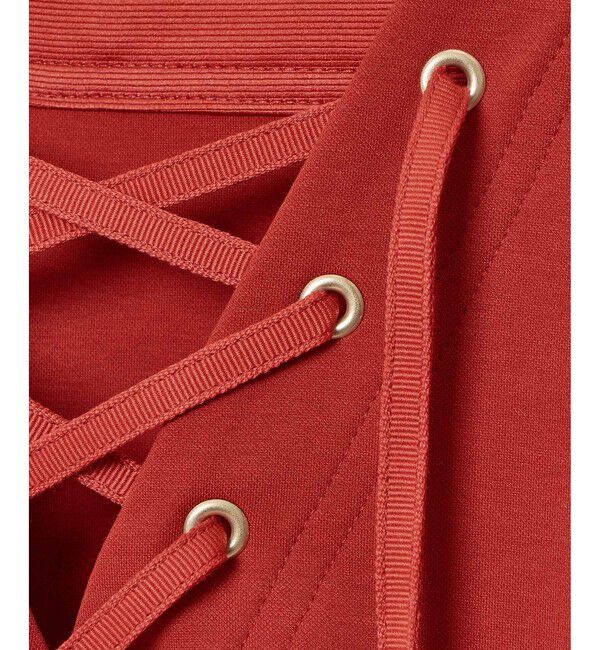 LOULOU WILLOUGHBY「【LOULOU WILLOUGHBY】モックロディレースアップマリンプルオーバー」|Tシャツ・カットソー|