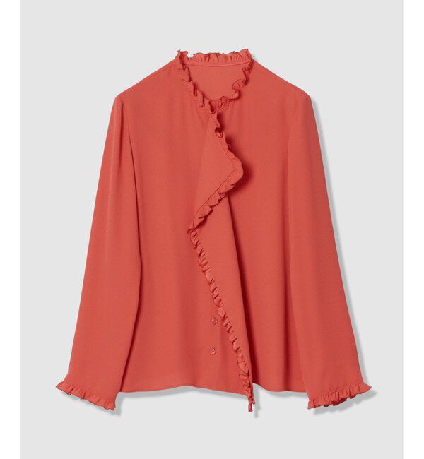 LOULOU WILLOUGHBY「【LOULOU WILLOUGHBY】ヘムフリルドレープブラウス」|シャツ・ブラウス|