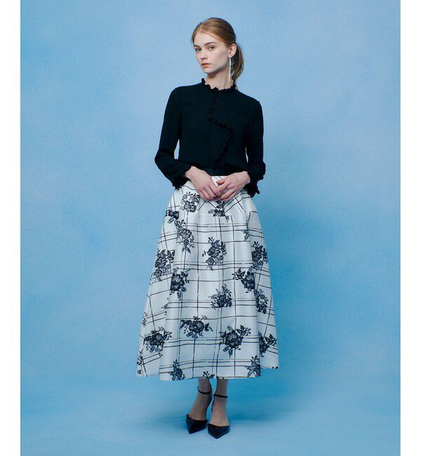 LOULOU WILLOUGHBY「【LOULOU WILLOUGHBY】ヘムフリルドレープブラウス」|シャツ・ブラウス|