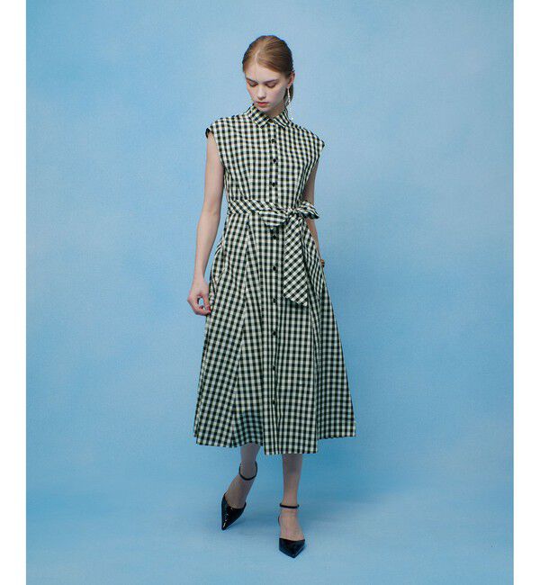 LOULOU WILLOUGHBY「【LOULOU WILLOUGHBY】スラブギンガムシャツワンピース」|ワンピース|