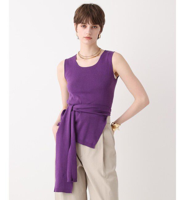 allureville「【ATELIER Line】コットンシルクリネンタンクトップ」|ニット・セーター|