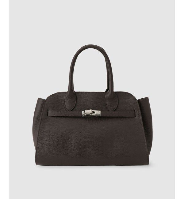 allureville「◇フロント尾錠トートバッグ」|ショルダー・メッセンジャー|ダークブラウン