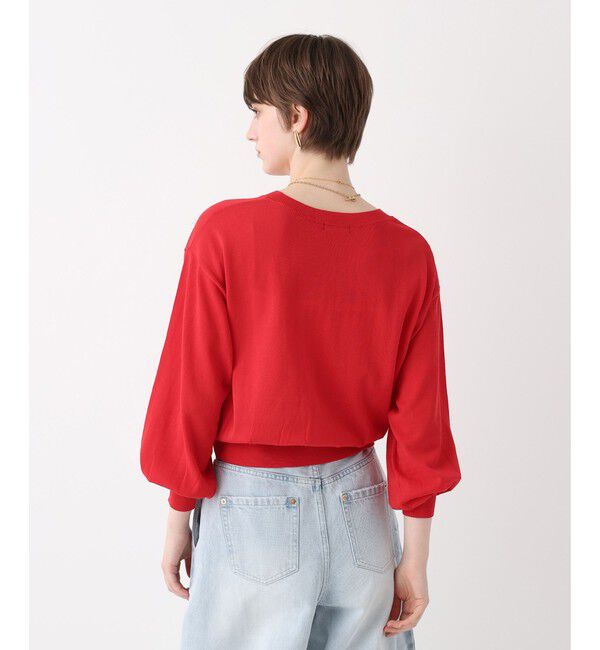 allureville「コットンシルクVネックプルオーバー」|ニット・セーター|