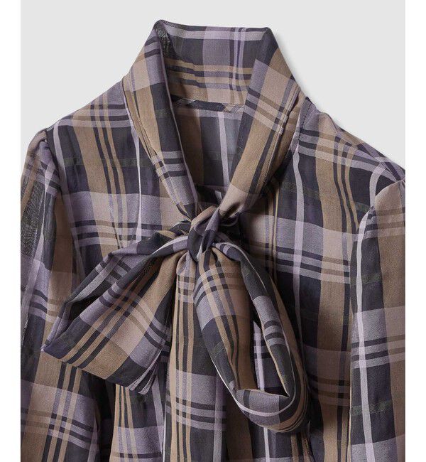 allureville「シアーチェックボウブラウス」|シャツ・ブラウス|