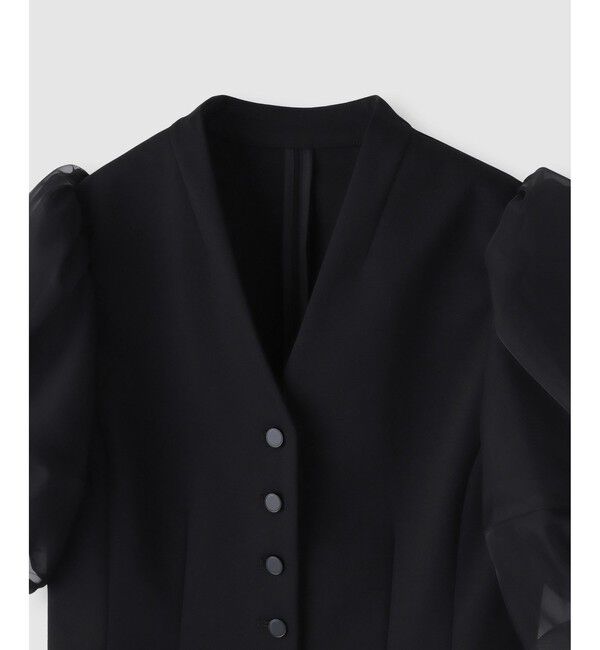 LOULOU WILLOUGHBY「【LOULOU WILLOUGHBY】ジレドッキングオーガンスリーブトップス」|Tシャツ・カットソー|