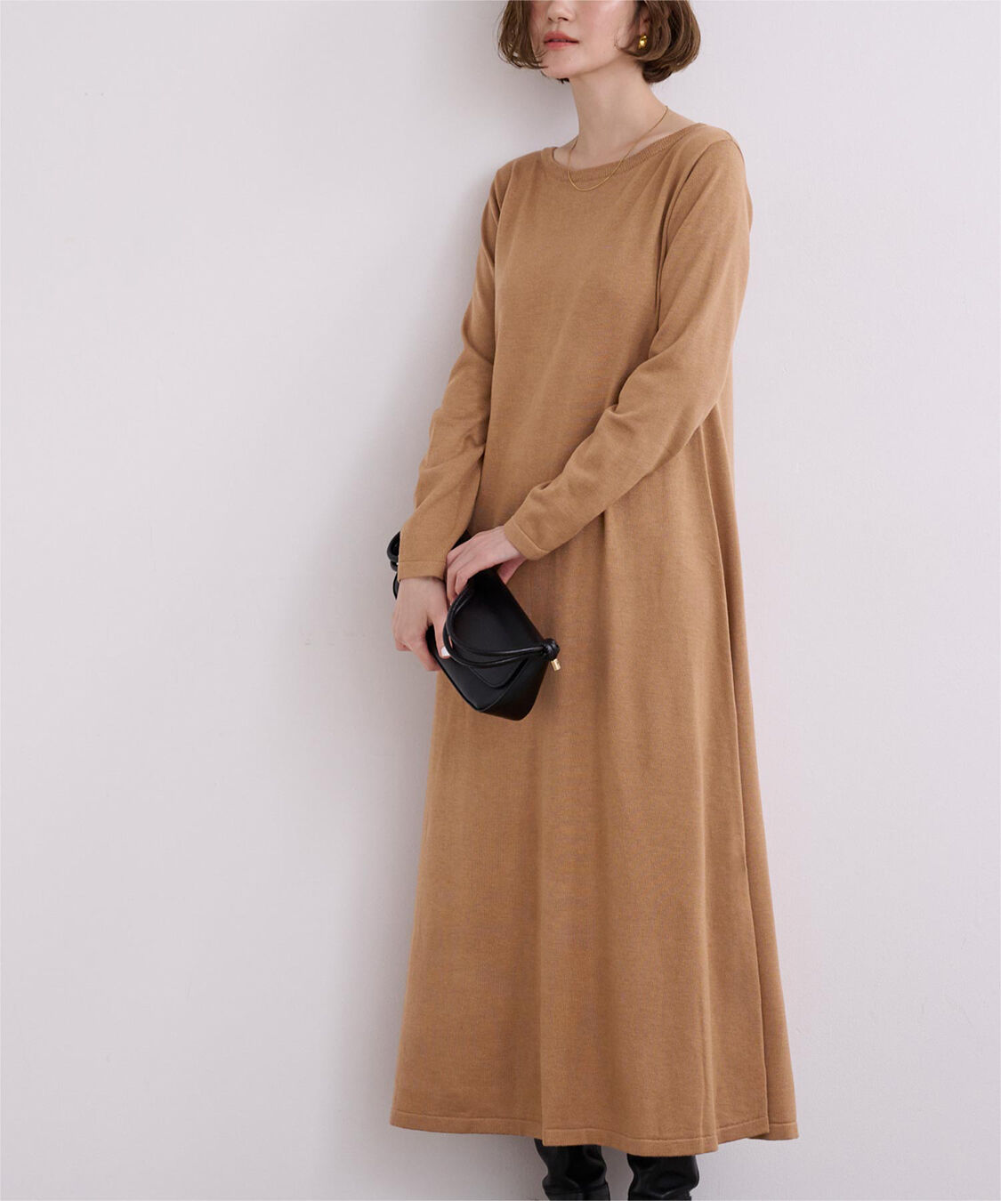 ur's「ボートネックロングニットワンピース」|ワンピース|