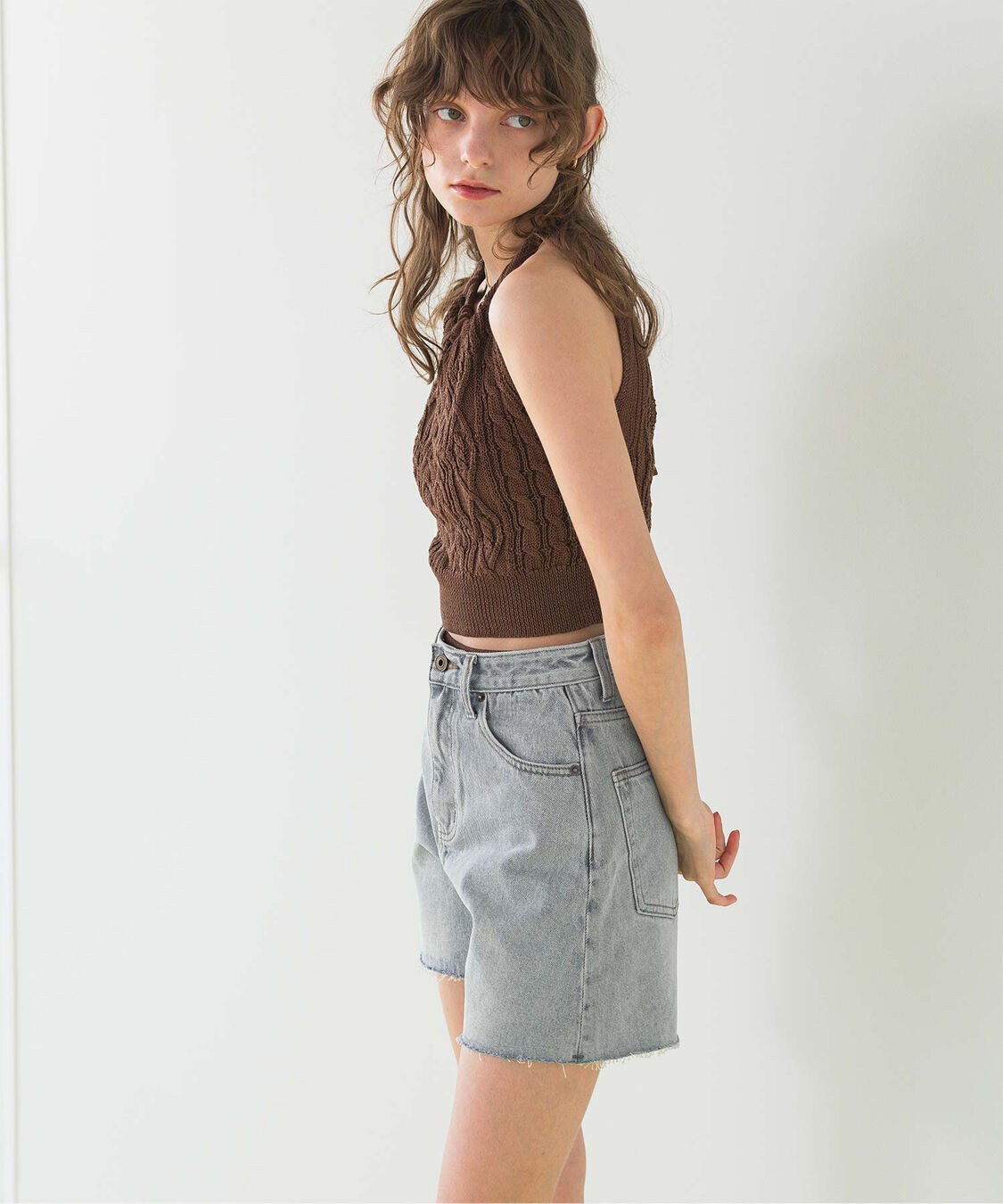 SEA DRESS「ハイウエストデニムショートパンツ」|スポーツ|