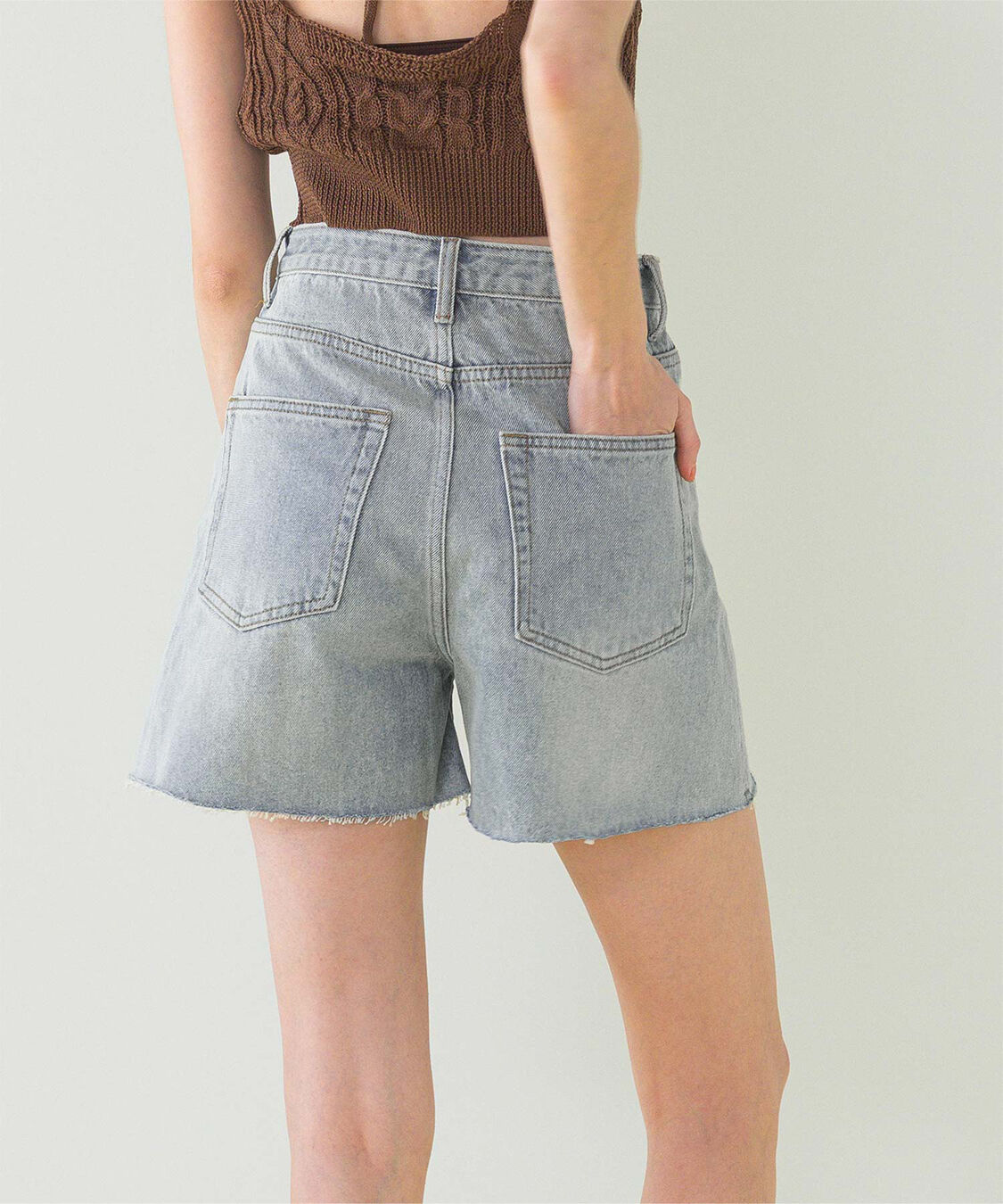 SEA DRESS「ハイウエストデニムショートパンツ」|スポーツ|