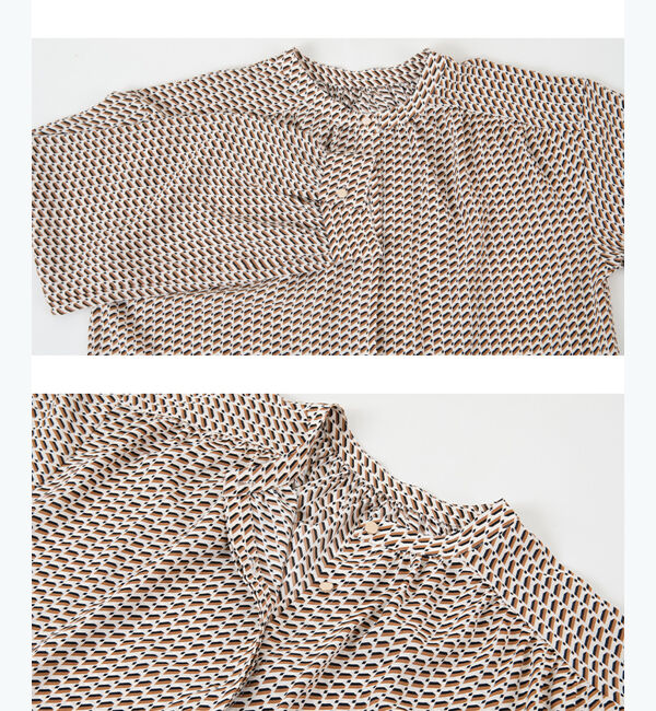 ur's「ジオメトリックバンドカラーブラウス」|シャツ・ブラウス|