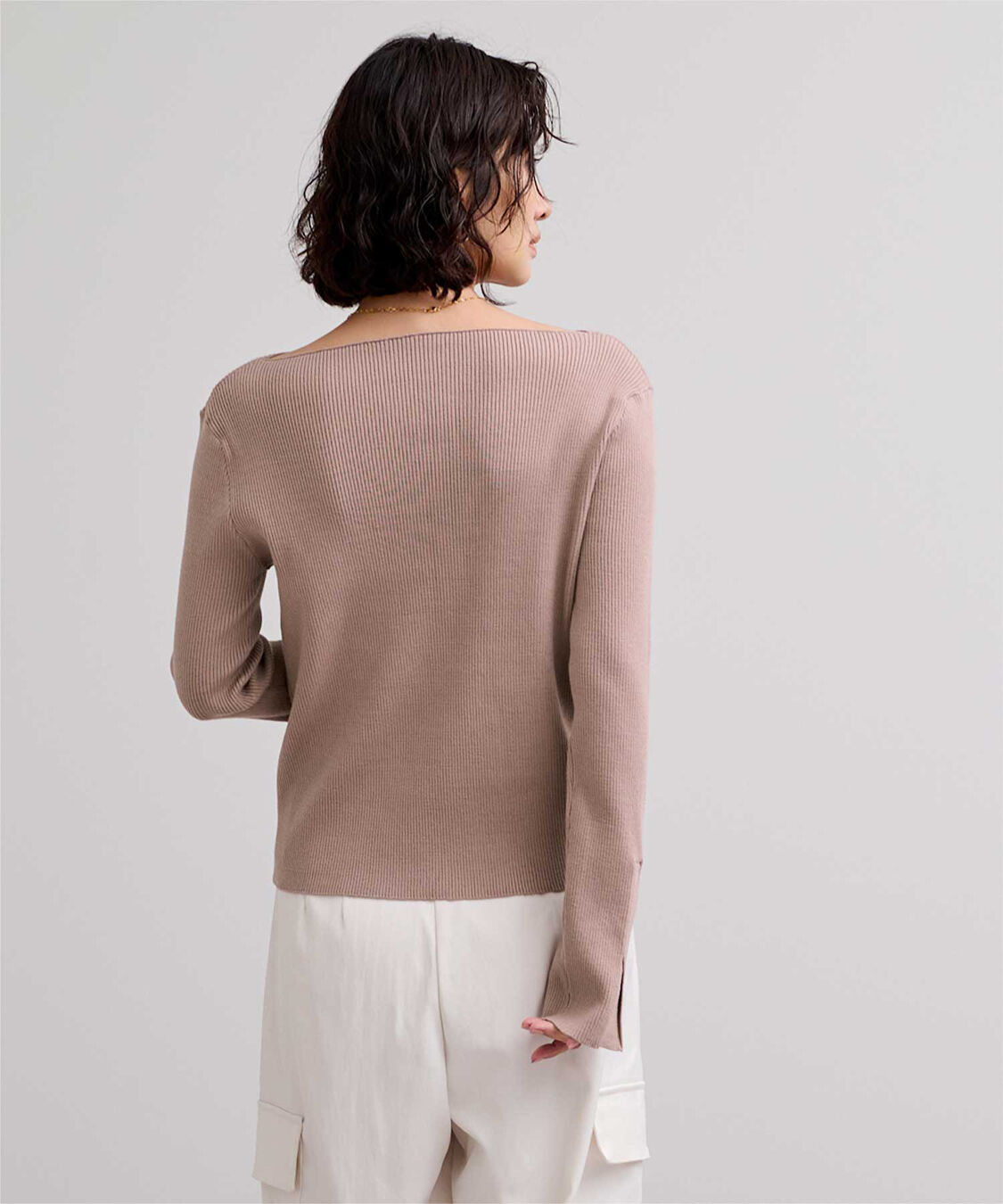 ur's「ボートネックスリットスリーブリブニット」|ニット・セーター|