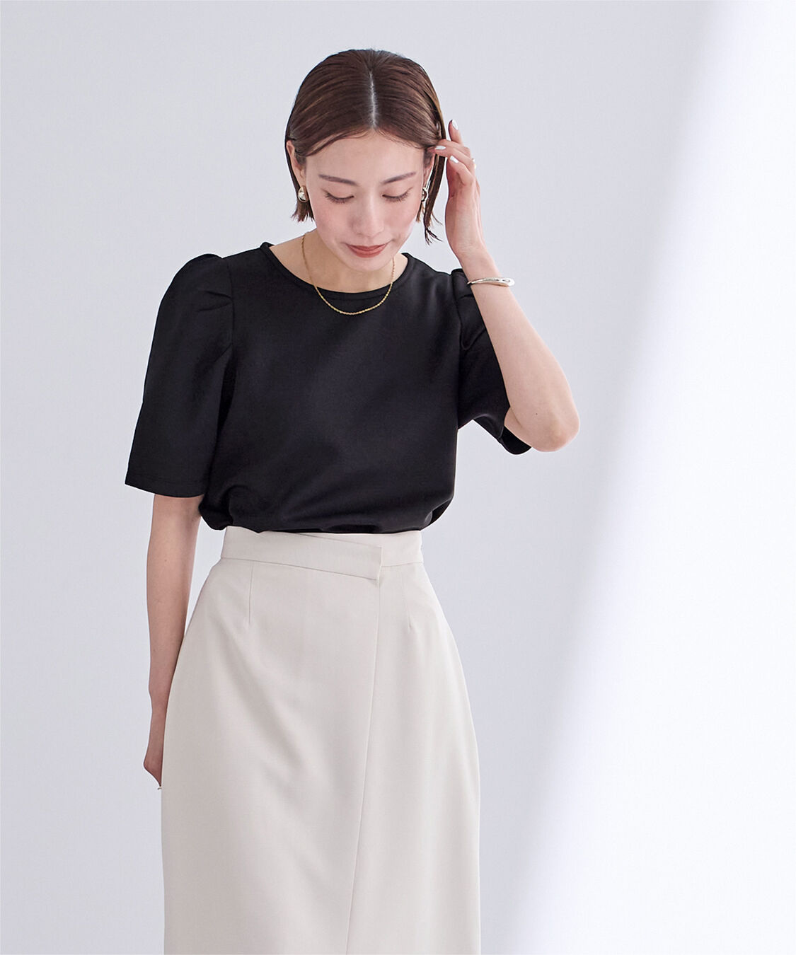 ur's「ボンディングタックスリーブトップス」|Tシャツ・カットソー|