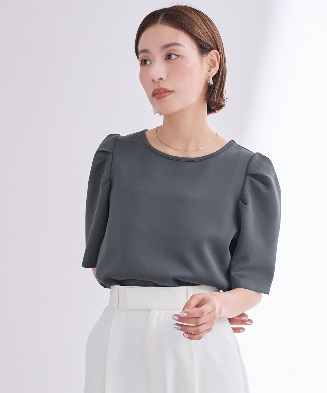 ur's「ボンディングタックスリーブトップス」|Tシャツ・カットソー|