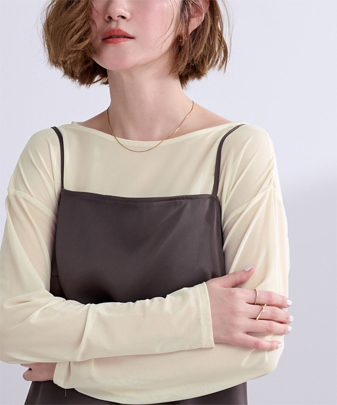 ur's「シアーボートネックプルオーバー」|Tシャツ・カットソー|