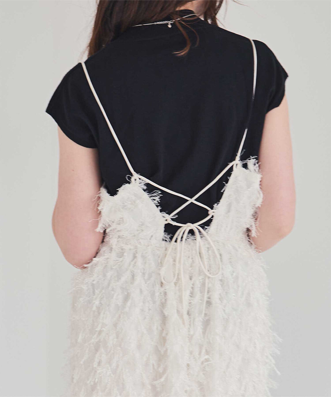 titivate「フリンジジャガードキャミソールワンピース」|ワンピース|